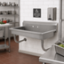 Thumbnail image #2 for Advance Tabco Wall Mounted ADA Compliant Stainless Steel Service Sink with Faucet Holes, 40 x 19-3/4 Inch