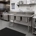 Thumbnail image #2 for Eagle 414 Series Coved Corner Three-Compartment Sink with 24-Inch Left Drainboard