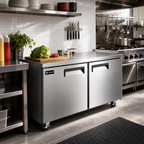 Thumbnail image #2 for Hurakan by Equip.me 36-Inch Two-Section Undercounter Freezer with Solid Doors
