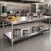 Thumbnail image #2 for John Boos 14-Gauge Stainless Steel Work Table Undershelf, 120-Inch x 48-Inch