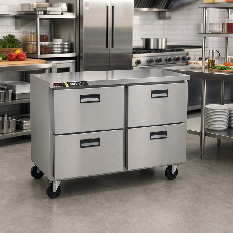 Product image #2 for Traulsen Centerline 48-Inch Worktop Undercounter Freezer with 4 Drawers