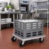 Thumbnail image #3 for Channel Manufacturing Aluminum Glass Rack / Milk Crate Dolly for One 20 x 20 Rack, 22 x 22 x 7.5 In.