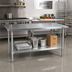Thumbnail image #2 for John Boos Stallion 16-Gauge Stainless Steel Top Work Table with Adjustable Undershelf, 72 x 36 Inches