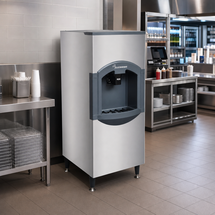 Product image #2 for Scotsman iceValet HD22B-1 Hotel/Motel Floor Model Ice Dispenser for 22-Inch Top-Mount Cube Ice Makers, 120 lb Capacity