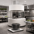 Thumbnail image #3 for SimpleSpec 48-Inch Diameter Round Island Type I Display Cooking Hood, 24-Inch High