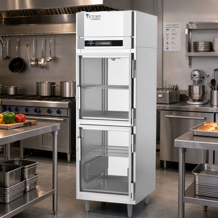 Product image #2 for Victory UltraSpec™ HS-1D-1-PT-HG One-Section Pass-Thru Heated Cabinet with Half-Size Glass Doors