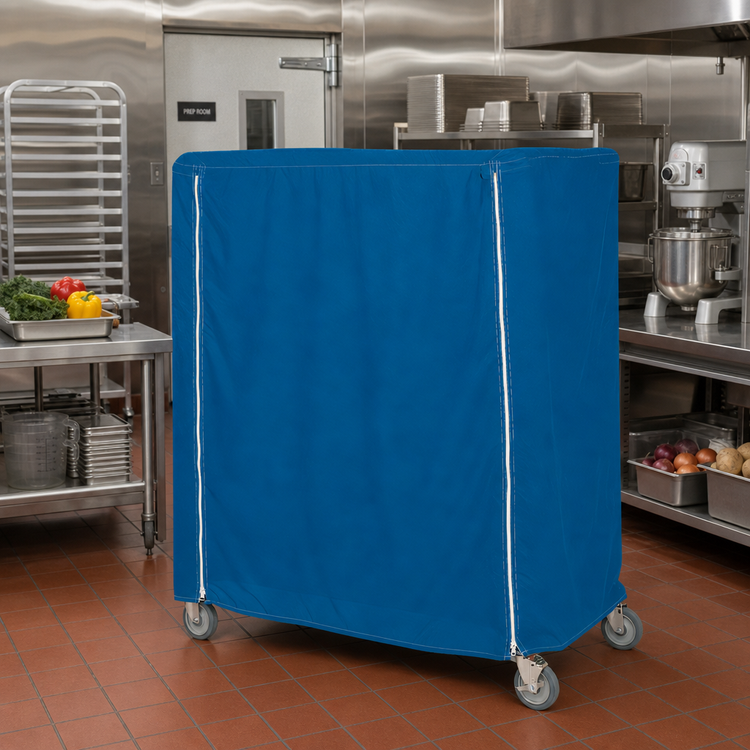 Product image #2 for Metro Mariner Blue Nylon Cart Cover for 60 x 18 x 54 Inch Queen Mary and Banquet Carts