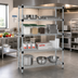 Thumbnail image #2 for EagleGard Quad-Adjust 4-Tier Stationary Starter Wire Shelving Unit, 48 x 24 x 74 Inches