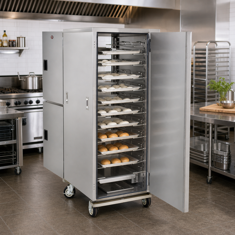 Product image #2 for FWE PHU-12P Pass-Thru Mobile Proofer/Heater Cabinet with 12 Pair Universal Tray Slides