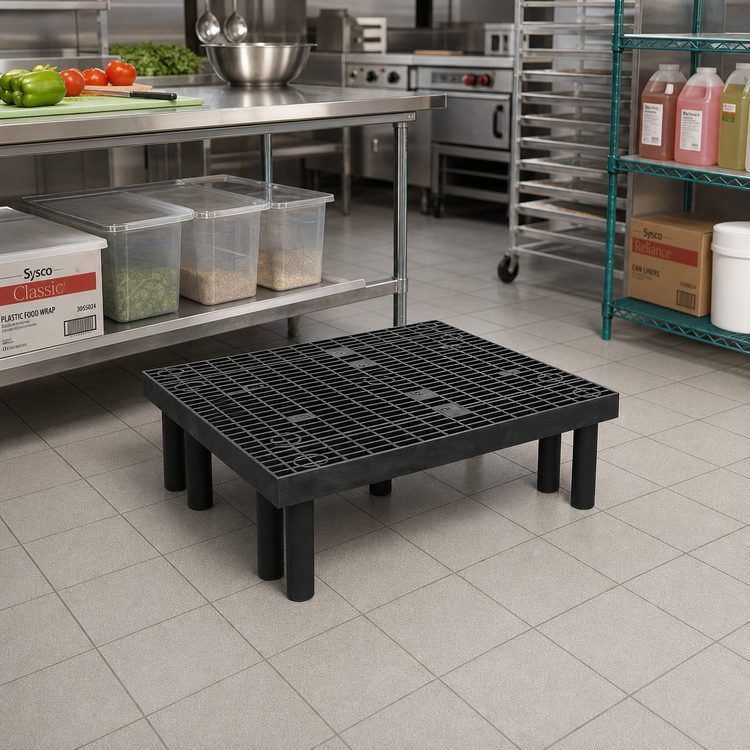 Product image #2 for Quantum Vented Polyethylene Dunnage Rack, 750 lb Capacity