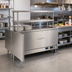 Thumbnail image #2 for Randell Modular Chef Service Counter Left Section, 65.5-Inch, with Plate Storage Cabinet, Double Overshelf, and Wing Wall