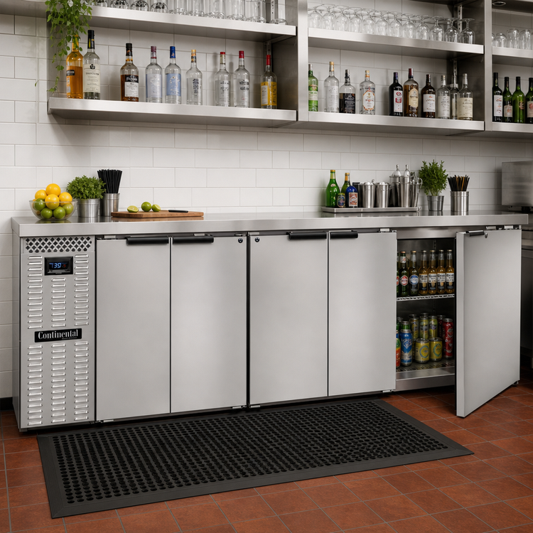 Product image #2 for Continental Refrigerator BB79NSSPT 79" 6-Door Pass-Thru Back Bar Cooler with Stainless Steel Top