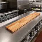 Thumbnail image #2 for John Boos L048-O Steam Table Cutting Board, 120 x 8 x 1-1/4 Inch, Edge-Grain Northern Hard Rock Maple, Reversible