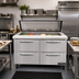 Thumbnail image #2 for Continental Refrigerator Mighty Top SW48N18M-HGL-D 48-Inch Two-Section Sandwich Prep Table with Hinged Glass Lid and Drawers