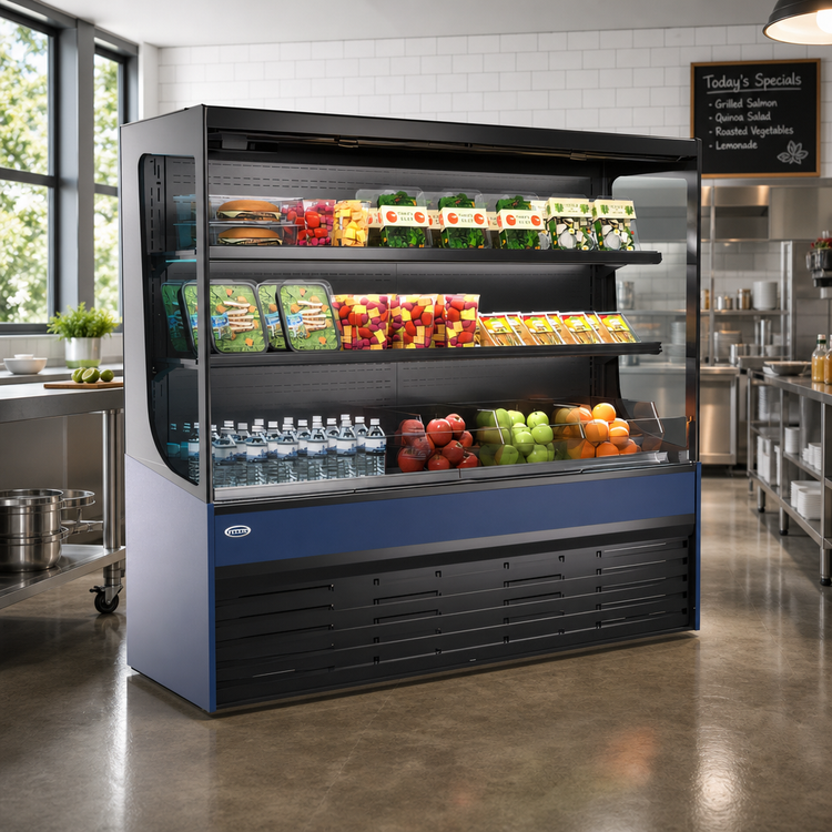 Product image #2 for Federal Industries Vision Series Refrigerated Slim-Line Self-Serve High Profile Open-Air Cooler Display Case