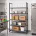 Thumbnail image #2 for Cambro Camshelving Basics Plus 5-Tier Vented Stationary Starter Shelving Unit, 21 x 36 x 72 Inches, Brushed Graphite