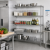 Thumbnail image #2 for Metro Super Erecta Chrome Plated 5-Shelf Add-On Wire Shelving Unit, 72W x 24D x 74H
