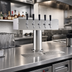 Thumbnail image #2 for Micro Matic USA T-Style 5-Faucet Countertop Air-Cooled Draft Beer Tower, Polished Stainless Steel
