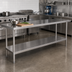 Thumbnail image #2 for BK Resources 72-Inch Stainless Steel Optional Removable Shelf for 24 x 72 Cabinet Base Chef Tables