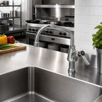Thumbnail image #2 for Fisher 30120 Single-Hole Deck-Mount Manual Faucet, 10-Inch Swing Spout, Lever Handle, Brass, ADA Compliant
