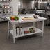 Thumbnail image #2 for Stallion Budget Stainless Steel Work Table, 60 x 30 Inches, with 1-1/2 Inch Backsplash and Undershelf