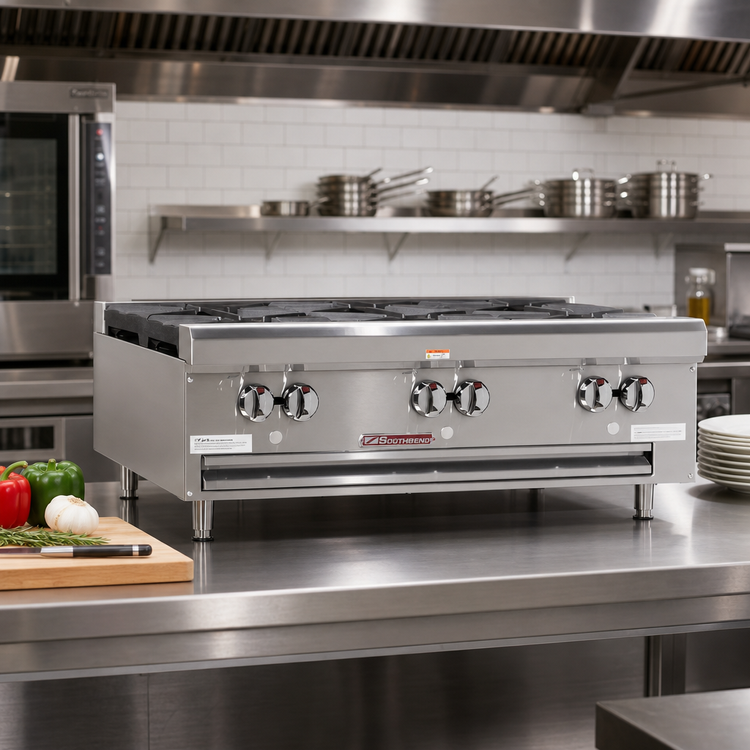 Product image #2 for Southbend HDO-24 24-Inch Gas Countertop Hot Plate with 4 Open Burners
