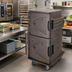 Thumbnail image #3 for Camtherm® Tall Profile Electric Hot Holding Cabinet Cart, Double Door, Granite Sand