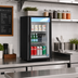 Thumbnail image #2 for Single-Section Countertop Glass Door Refrigerated Merchandiser, 5.97 Cu. Ft., Rear-Mount Self-Contained, Black