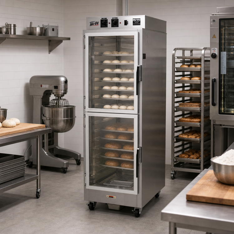 Product image #2 for NU-VU PRO-16 Floor Model Electric Proofing Cabinet, 16 Full-Size or 32 Half-Size Pan Capacity, Glass Doors