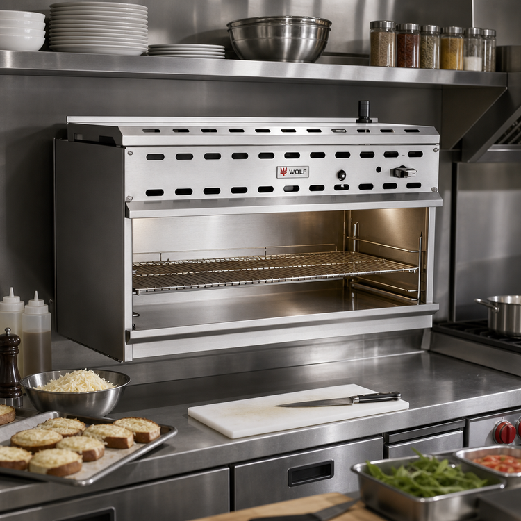 Product image #2 for Wolf 36-Inch Wall-Mounted Gas Cheesemelter with Infrared Burner