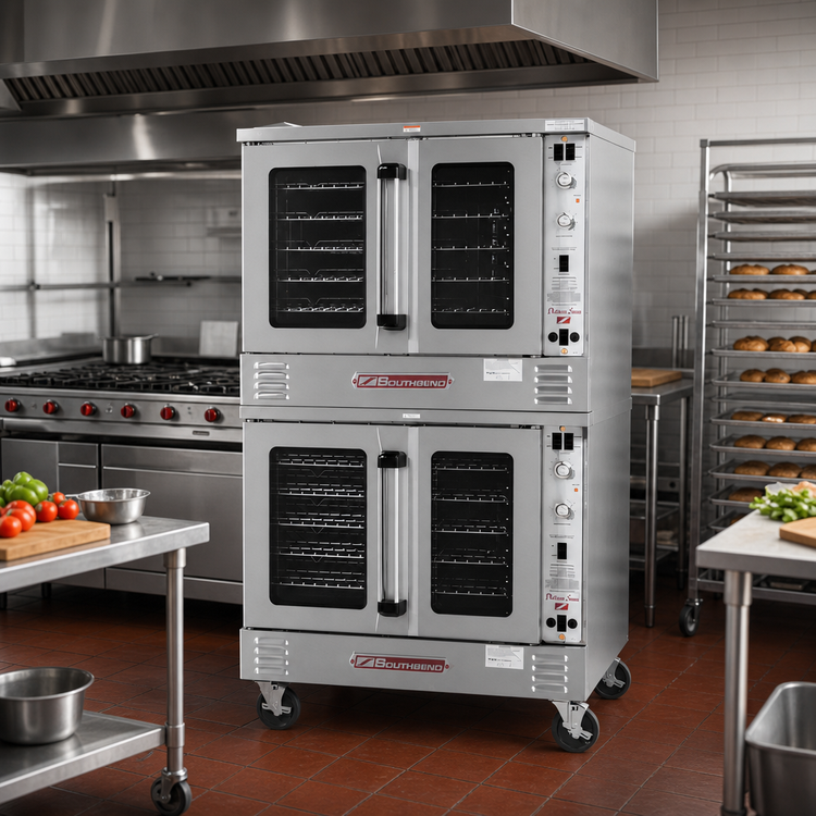 Product image #2 for Southbend Platinum Double Deck Electric Convection Oven, Standard Depth, Independent Doors