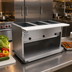 Thumbnail image #2 for Spec-Master PHT3OB-208 3-Well Electric Portable Hot Food Table with Cutting Board