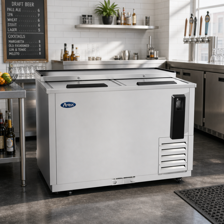 Product image #3 for Atosa MBC50GR 49-3/8-Inch Horizontal Bottle Cooler with Side-Mount Self-Contained Refrigeration, 11.7 Cu. Ft.