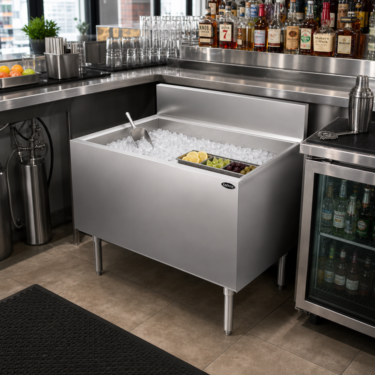 Product image #2 for Krowne Royal Series 36-Inch Built-In Underbar Ice Bin/Cocktail Unit with 10-Circuit Cold Plate