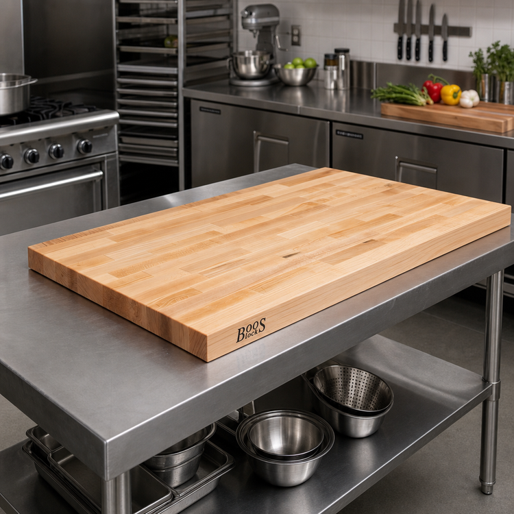 Product image #2 for John Boos Edge Grain Laminated Northern Hard Rock Maple Work Table Top, 60 x 30 x 1-1/2 Inch