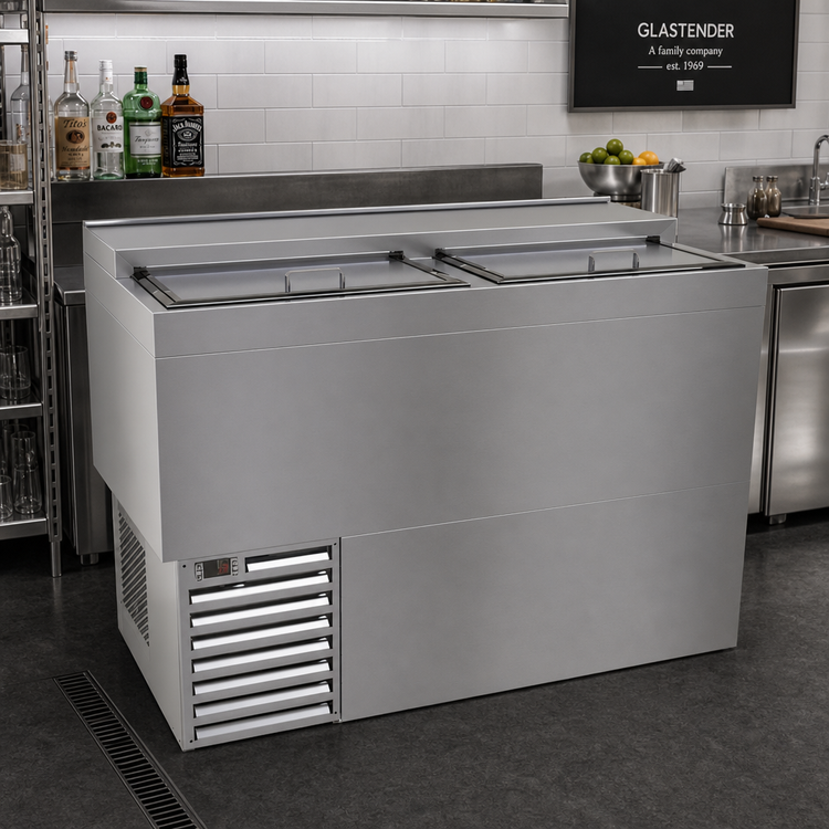 Product image #2 for Glastender ST48-S 48-Inch Deep Well Stainless Steel Slide-Top Bottle Cooler