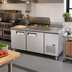 Thumbnail image #2 for Atosa 67-Inch Two-Section Refrigerated Pizza Prep Table with 2 Self-Closing Locking Doors