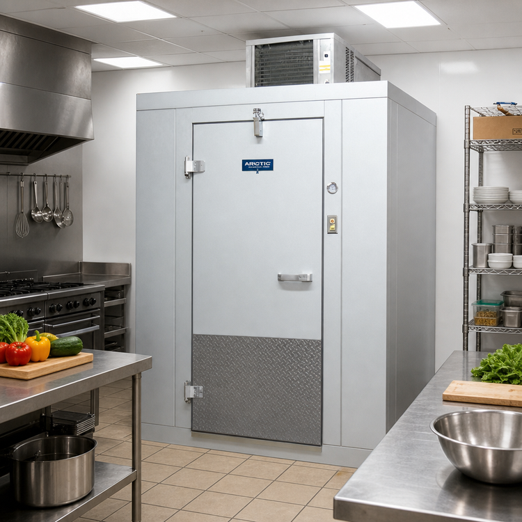 Product image #2 for Arctic Industries Indoor 10' x 10' Walk-In Cooler with Floor and Top-Mount Self-Contained Refrigeration
