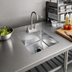 Thumbnail image #2 for John Boos Weld-In Undermount 1-Compartment Stainless Steel Sink Bowl, 16 x 18 x 12 Inches, 16-Gauge