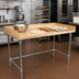 Thumbnail image #2 for BK Resources Stainless Steel Open Base Baker's Table with 1-3/4 Inch Hard Maple Top, 48 x 36 Inch