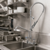 Thumbnail image #2 for T&S Brass Big-Flo 8-Inch Wall Mount Add-On Mixing Faucet with 14-Inch Swing Nozzle and Pre-Rinse Spray Valve
