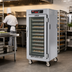 Thumbnail image #2 for Metro C5 8 Series Mobile 3/4 Height Controlled Temperature Heated Holding Cabinet with Double-Pane Glass Doors and 14-Pan Lip Load Capacity