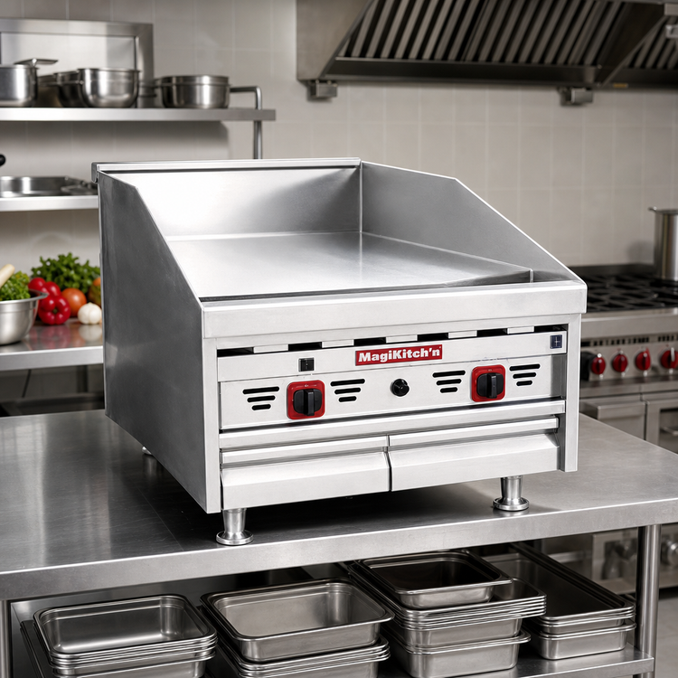 Product image #2 for MagiKitch'n Countertop Gas Griddle with Electric Thermostat and Matchless Ignition