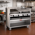 Thumbnail image #2 for Magikitch'n FM-SMB-636 36-Inch Floor Model Gas Coal Charbroiler with Open Cabinet Base