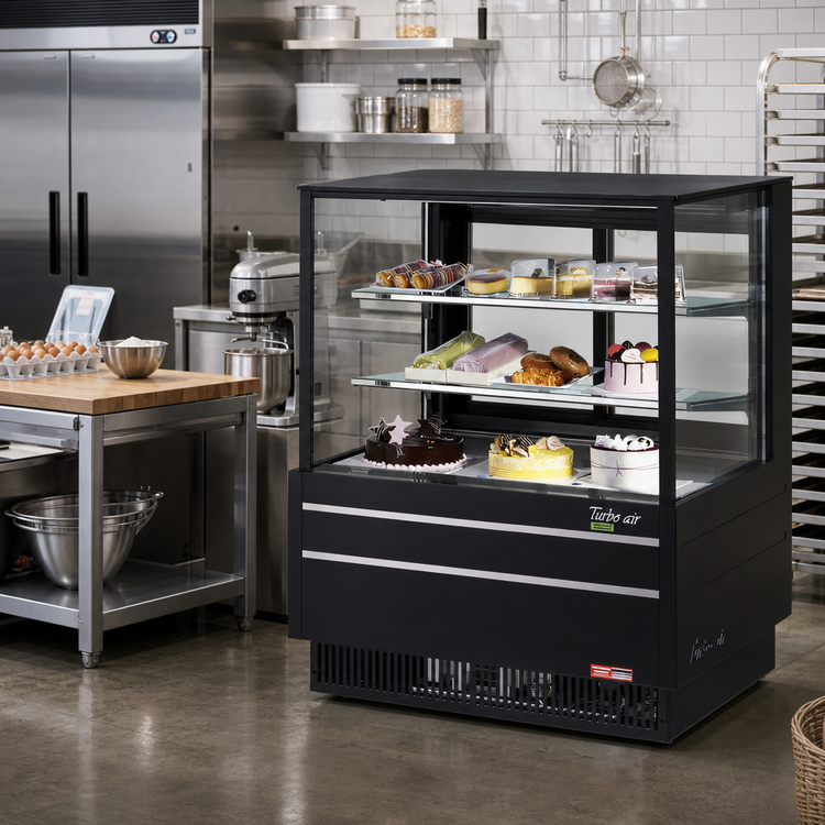 Product image #3 for Turbo Air 36-1/2" Full-Service See-Thru Refrigerated Display Case, 11.8 Cu. Ft., Self-Contained, Straight Glass