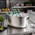 Thumbnail image #2 for American Metalcraft Oval Hammered Aluminum Beverage Tub, 10-Quart, Silver