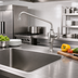 Thumbnail image #2 for EverSteel Stainless Steel Single Hole Deck Mount Single Lever Faucet with 12-Inch Swing Nozzle