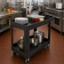 Thumbnail image #3 for Rubbermaid Commercial 2-Shelf Heavy-Duty Utility Bus Cart, 500 lb. Capacity, Black