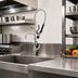 Thumbnail image #3 for T&S Brass Mini Pre-Rinse Unit, Single-Hole Deck Mount Faucet with 6-Inch Swing Nozzle and 1.07 GPM Spray Valve