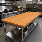Thumbnail image #2 for John Boos Appalachian OKT14448-V Red Oak Island Countertop, 144 x 48 x 1-3/4 Inch, Edge Grain, Varnique Finish